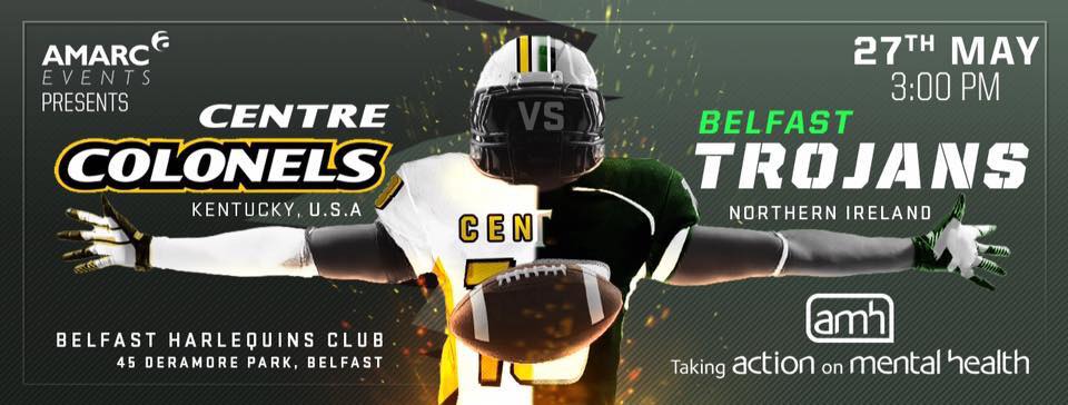 Centre College Colonels @ Belfast Trojans - American Football Ireland